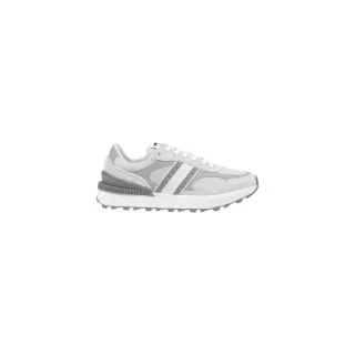 Tommy Hilfiger Jeans Graue Wildleder-Leder Sportlichen Sneakers