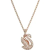 Swarovski Kette mit Anhänger Swan Pave Schwan, mit Swarovski® Kristall