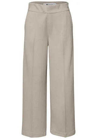 Street One - Wide Leg Hose im Casual Fit beige - Gr. - 26