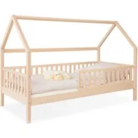 Ehrenkind Hausbett Livo aus massivem Buchenholz in verschiedenen Größen (FSC® zertifiziertMontessori Kinderbett, Jugendbett, 90x200), höhenverstellbar