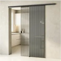 doporro Glasschiebetür Komplettset Soft-Close Zimmertür mit Sicherheitsfolie 8mm ESG Mu001, Aluminiumkonstruktion