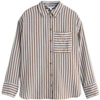 Next Langarmhemd Langärmeliges Oversized Hemd mit Jacquard-Streifen (1-tlg)