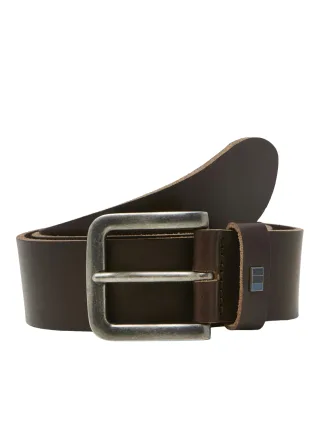 JACK&JONES - JACFLAG LEATHER BELT 4 CM NOOS Black Coffee - Gr. - 80