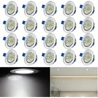 FIVMEN Strahler 20 Stück 3W LED-Einbaustrahler, Schwenkbar Rund Fluter