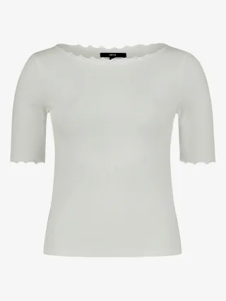 zero - Halbarm-Shirt mit U-Boot-Ausschnitt brilliant white - Gr. - 34