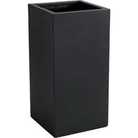 VIVANNO Pflanzkübel Fiberglas BLOCK Säule - Anthrazit Matt (1 St), 30x30x60 cm