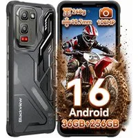 blackview Android 16, 256 GB, AI Outdoor, 108 MP Smartphone (Amdroid 16, 108MP, 120Hz, IP68/IP69K, NFC, Night vision)