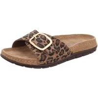 Rohde Rodigo Leo Pantolette Sommerschuh, Strandschuh mit Leo-Muster