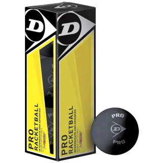 Dunlop - "Pro" Racquetball-Bälle 3er-Pack (Schwarz)