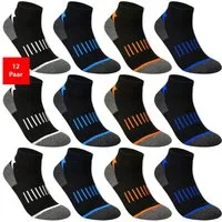 Fashionschmiede Kurzsocken Sneakersocken Herren & Damen Kurz Baumwolle Sport Komfortbund (12 Paar) Atmungsaktive Socken mit Komfortbund