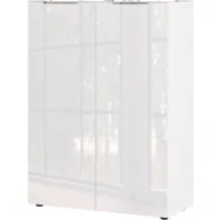 GERMANIA Schuhschrank Oakland mit Glasfront Breite: 87 cm, Türdämpfung, verstellbare Böden, Made in Germany