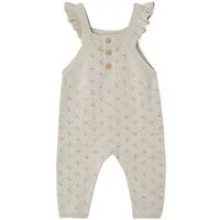 vertbaudet Jumpsuit Baby Strick-Latzhose mit Volantträgern