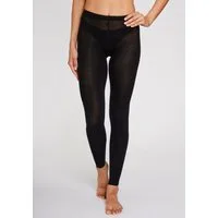 Lavana Strickstrumpfleggings Baumwoll Strumpfhose ohne Fuß, Uni Farben Thermosan, fein gestrickt, weich und elastisch