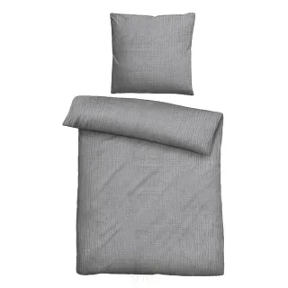 Lanudo? Musselin Bettw?sche Sturmgrau 135 x 200 + 80 x 80 cm