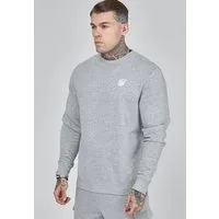 Siksilk Sweater SikSilk Herren Grau Marl Essentials Pullover