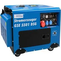 Güde Stromerzeuger GSE 5501 DS, 6,5 in kW, 2 x Schuko 230 V/50 Hz, 1 x CEE 16 A/400 V/50 Hz