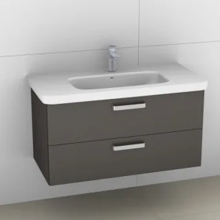 Artiqua 411 Waschtischunterschrank für DuraStyle 232010 Stahlgrau Metallic, 411-WU2L-D44-7141-88 411-WU2L-D44-7141-88