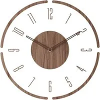 TUWENA Wanduhr Vintage-Holzuhr, runde, geräuschlose Wanduhr, nicht tickende