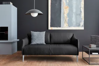 W.SCHILLIG 2,5-Sitzer "sally" mit Metall-Winkelfüßen in Silber matt, Breite 174 cm