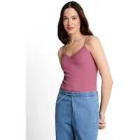 TOM TAILOR Denim Spaghettitop Sommertop mit Spitze