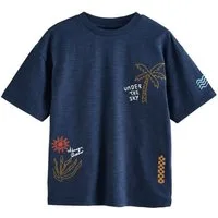 Next T-Shirt Strukturiertes, kurzärmeliges T-Shirt (1-tlg)