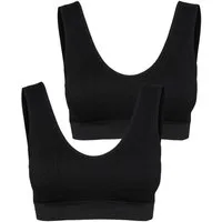 Vero Moda Bustier Bustier Ripp BH 2-er Pack Soft Cups ohne Bügel VMAGNES (Set, 2-tlg) VMAGNES TOP 2-PACK NOOS