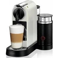 NESPRESSO Kapselmaschine CITIZ EN 267.WAE von DeLonghi, White, inkl. Aeroccino Milchaufschäumer, Willkommenspaket mit 7 Kapseln