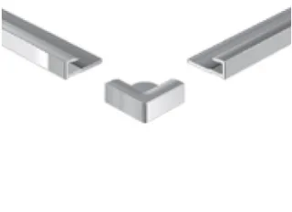 HSK Außenecke, gerade ca. 18 × 18 mm, chromoptik, 930008-41 930008-41