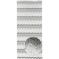 Kobolo Türvorhang Perlenvorhang MOUNTAIN - black white - 90x200 cm (1 St), Ösen, transparent