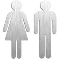OFFORM DESIGN Hinweisschild Damen Herren WC Schild Toilettenschild 2er-Set Edelstahl H120 mm, (2 St)