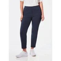 GOLDNER Caprihose Stretchhose mit Seitenschlitzen (CURVY) Unifarbenes Design mit praktischem Schlupfbund