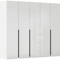 rauch Drehtürenschrank Kleiderschrank Schrank Garderobe Wäscheschrank BESTSELLER MONTCLAR (3 Ausstattungen BASIC/CLASSIC/PREMIUM (SOFT-CLOSE), Breiten 201-400 cm) Front in Glas/Hochglanz/Dekor/Grauspiegel in 5 Breiten MADE IN GERMANY