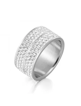 Bague Elodie - Argenté et Cristal