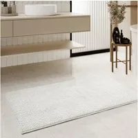 Wecon home Basics Badematte Balu, Höhe 14 mm, Polyester, rechteckig, Chenille, waschbar, rutschfest, schnell trocknend, weich, Badteppich