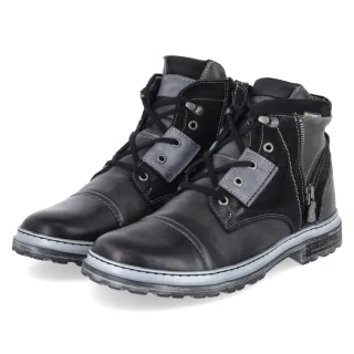 Krisbut Schnürboots  Grau - Gr. 40 -  Leder und Textil