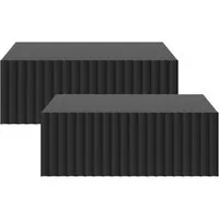 en.casa Nachttisch (Set, 2-St), »Nand« hängend mit Schublade 42x30x15 cm Schwarz