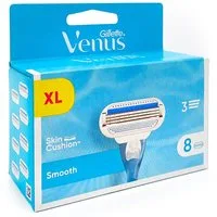 Gillette Rasierklingen Venus Smooth Rasierklingen, 8er Pack, mit Gel-Kissen für optimalen Hautschutz