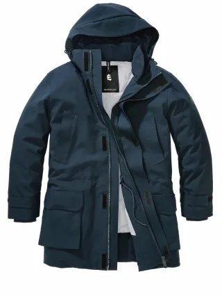 Mey & Edlich Herren Petta-Reddast-Parka Blau 100 % Polyester (recycelt)