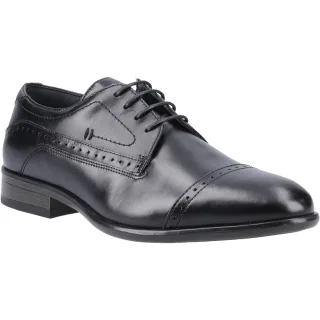 Pod Ralph Leder Herren Schwarze Oxford-Schuhe