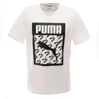 Puma-Logo füllen Herren weißes T-Shirt
