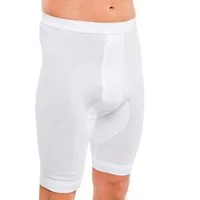 HERMKO Langer Boxer 3980 Longpant, mit Eingriff, 100 % Bio-Baumwolle, knielang, Weichbund