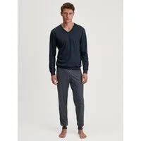 CALIDA Schlafanzug Relax Streamline (2 tlg) mit V-Neck und Bündchen