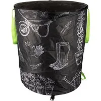 Windhager Gartensack Pop-up Bag mit Motiv aus hochwertigem Oxford 600D Gewebe, 180 l, (1-tlg), selbststehender Laubsack 180 Liter, Gartenabfallsack wiederverwendbar