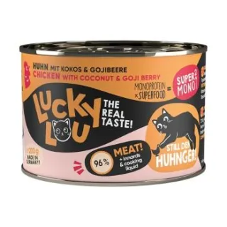 Lucky Lou Nassfutter Katze, Adult. SuperMono, Huhn 12x200 g