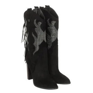 Damenstiefel mit spitzem Absatz aus Wildleder FL8MRAESU11