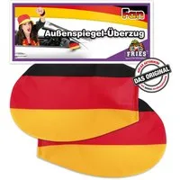 Fries Autospiegel 2 Stück Deutschland Außen Autospiegel Spiegelfahne Fahne EM Spiegel, 2 Stück Auto Spiegel Deutschland Fahnen