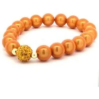 Impala Perlenarmband little Funky, leuchtende 3 D Perlen mit Shamballa Glitzerkugel