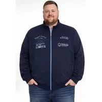 Man's World Plus Sweatjacke aus angerauter Sweatware, Regular Fit, Langarm-Design