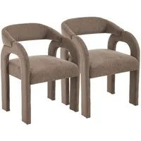 WAHSON OFFICE CHAIRS Esszimmerstuhl 2/4er Set Esszimmerstühle, Chenille, Schwunglehne,Armlehnen–nordisch (2 St)