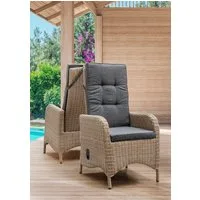 Destiny Gartensessel PALMA (Set, 2-St), Aluminium, Polyrattan, inkl. Auflagen